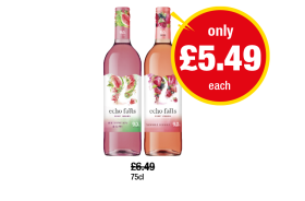 Echo Falls Fruit Fusion Watermlon & Kiwi, Summer Berries - Now Only £5.49 each at Premier