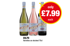 Jam Shed Chardonnay, Rosé, Malbec - Now Only £7.99 each at Premier
