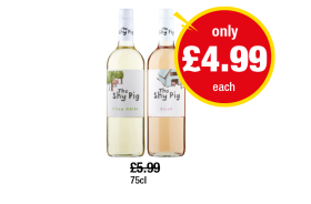 The Shy Pig Crisp White, Blush - Now Only £4.99 each at Premier