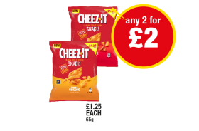 Cheez It Snap'd Chilli, Double Cheese - Any 2 for £2 at Premier