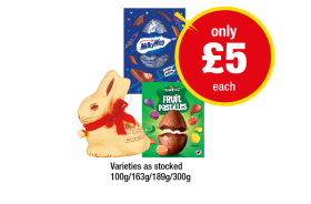 Milky Way Easter Egg, Fruit Pastilles, Lindt Chocolate Bunny - Now Only £5 at Premier