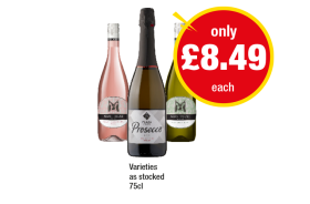 Mud House Rosé, Sauvignon Blanc, Plaza Prosecco - Now Only £8.49 at Premier