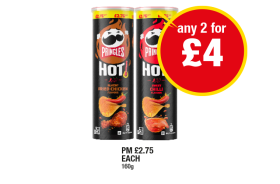 Pringles Hot Fried Chicken, Sweet Chilli - Any 2 for £4 at Premier
