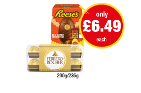 Reese's Easter Egg, Ferrero Rocher - Now Only £6.49 at Premier