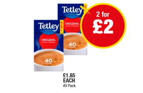 Tetley Tea Bags - Any 2 for £2 at Premier