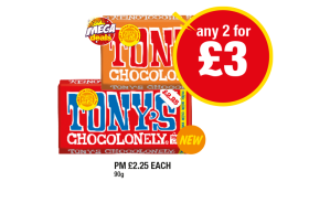 Tony's Chocolonely Milk, Sea Salt Caramel - Any 2 for £3 at Premier