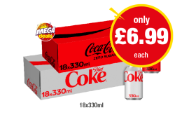 Coca Cola Zero Sugar, Diet Coke - Now Only £6.99 at Premier