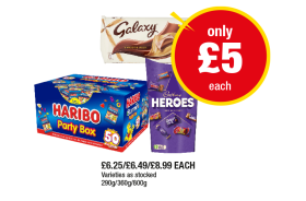 Galaxy, Haribo Party Box, Heroes - Now Only £5 at Premier