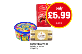 Lindtt Lindor, Swizzels Sweet Shop Favourites, Ferrero Rocher - Now Only £5.99 at Premier