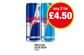 Red Bull, Sugarfree - Any 2 for £4.50 at Premier
