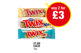 Twix Xtra, Salted Caramel, White - Any 2 for £3 at Premier
