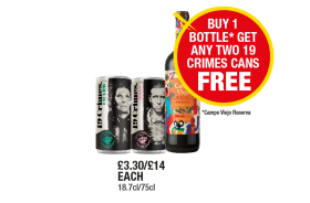 19 Crimes Chard, Rosé, Campo Viejo - Now Only Buy 1 Bottle Get Any Two 19 Crimes Cans FREE at Premier