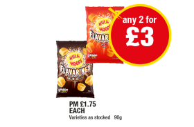 Hula Hoops Flavarings Beef 'N' Beefy, Spicy - Any 2 for £3 at Premier