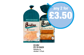Les Brioches Croissants, Pain Au Chocolat - Any 2 for £3.50 at Premier