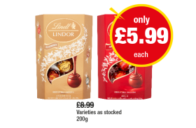 Lindt Lindor Assorted, Milk - Now Only £5.99 at Premier