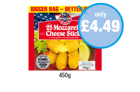 MJ's Mozzarella Cheese Sticks - Now Only £4.49 at Premier