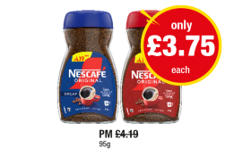 Nescafe Original, Decaf - Now Only £3.75 at Premier