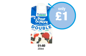 Pour & More Double Cream - Now Only £1 at Premier