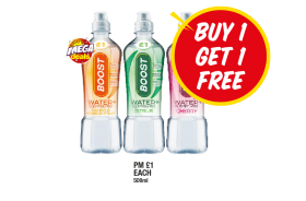 Boost Water Mango & Passion Fruit, Citrus, Cherry - Buy 1 Get 1 FREE at Premier