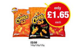 Cheetos Original, Fiery, Twisted - Now Only £1.65 at Premier