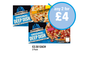 Chicago Town Pizza Original Deep Dish Loaded Cheese, Pepperoni - Any 2 for £4 at Premier