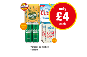 Crumpton Oaks, Coors, Carlsberg, Brewdog Cold Beer - Now Only £4 at Premier