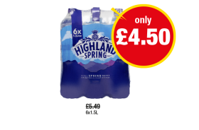 Highland Spring Water - Now Only £4.50 at Premier