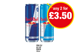 Red Bull, Sugarfree - Any 2 for £3.50 at Premier