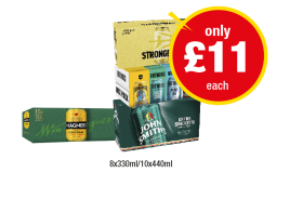 Strongbow, Brewdog Variety, Magners, John Smiths - Now Only £11 at Premier