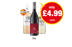 The Shy Pig Blush, Crisp White, McGuigan Deep Red - Now Only £4.99 at Premier