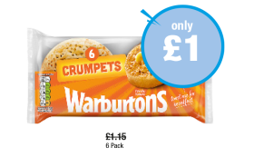 Warburtons Crumpets - Now Only £1 at Premier