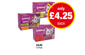 Whiskas Mixed, Chef's Choice, Meaty Meals - Now Only £4.25 at Premier