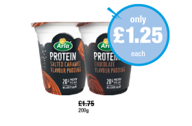 Arla Protein Salted Caramel Flavour Pudding, Chocolate Pudding - Now Only £1.25 at Premier