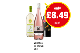 Barefoot Sauvignon Blanc, Mud House Rosé, Yellow Tail Jammy Red - Now Only £8.49 at Premier