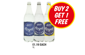 Carters Royal Soda Water, Indian Tonic Water, Low Calorie - Buy 2 Get 1 FREE at Premier