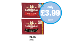 Cathedral City Mature Cheddar, Extra Mature - Now Only £3.99 at Premier