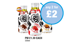 Frijj Chocolate, Strawberry, Fudge Brownie - Any 2 for £2 at Premier