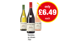 La P'tite Pierre White, Red, Rosé - Now Only £6.49 at Premier