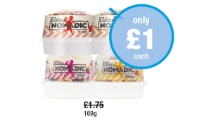 Nomadic Strawberry, Double Choc, Blackcurrant & Blueberry, Chocolate & Honeycomb - Now Only £1 at Premier