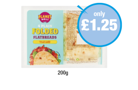 Planet Deli Plain Folded Flatbreads - Now Only £1.25 at Premier