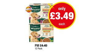Winalot Meaty Chunks Jelly, Gravy - Now Only £3.49 at Premier
