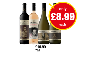 19 Crimes Red Wine, Revolutionary Rosé, Chard, Sauv Block - Now Only £8.99 each at Premier
