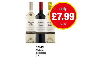 Casillero del Diablo Pinot Grigio, Cabernet Sauvignon, Sauvignon Blanc - Now Only £7.99 each at Premier