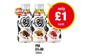 MEGA DEALS: Frijj Chocolate, Fudge Brownie, Strawberry - Now Only £1 each at Premier