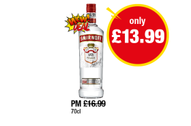 MEGA DEALS: Smirnoff Vodka - Now Only £13.99 at Premier