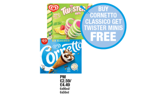 Twister Mini, Cornetto Classico - Buy Cornetto Classico Get Twister Minis FREE at Premier