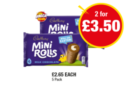 Cadbury Mini Rolls - Any 2 for £3.50 at Premier