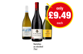 Calvet Sauvignon Blanc, Côtes DU Rhône, Yellow Tail Prosecco - Now Only £9.49 at Premier