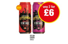 Kopparberg Sweet Vintage Strawberry & Lime, Mixed Fruit - Any 2 for £6 at Premier