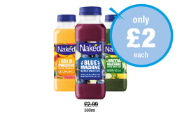 Naked Gold Machine, Blue, Green - Now Only £2 at Premier